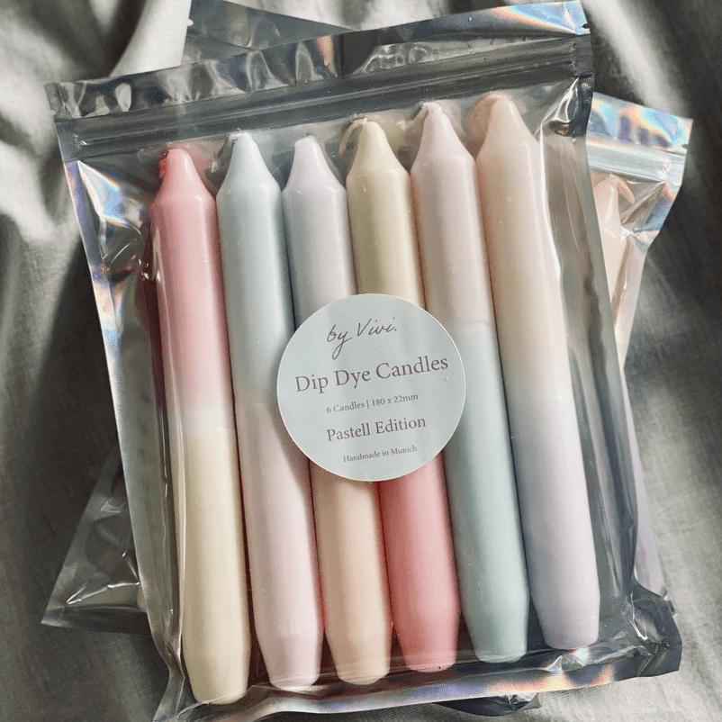 Dip Dye Candles